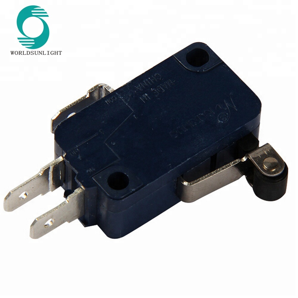 CCC CE approval V-165-1C25 kw3a 250VAC 16amp 3 pins spdt steel roller type snap-action microswitch micro roller switch