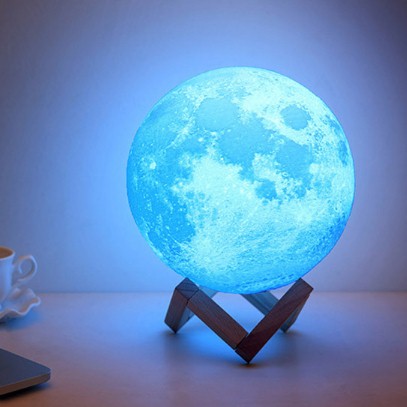 Amazon best seller 3D Moon Light Lunar Lamp Warm and Cool White Dimmable Touch Control Brightness with USB Charging