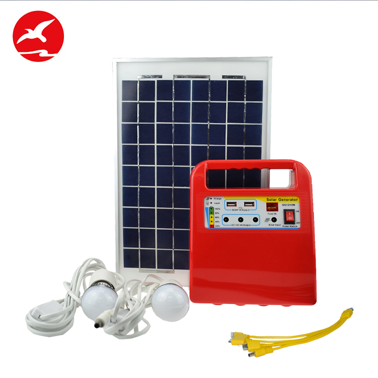 Hot selling 10W 18V solar panel mini solar light kits for outdoor lighting and cellphone charging