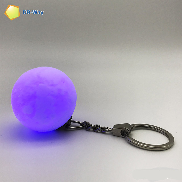 Zhuhai Low Price Mini 3D Moon Lamp Keychain of PLA material