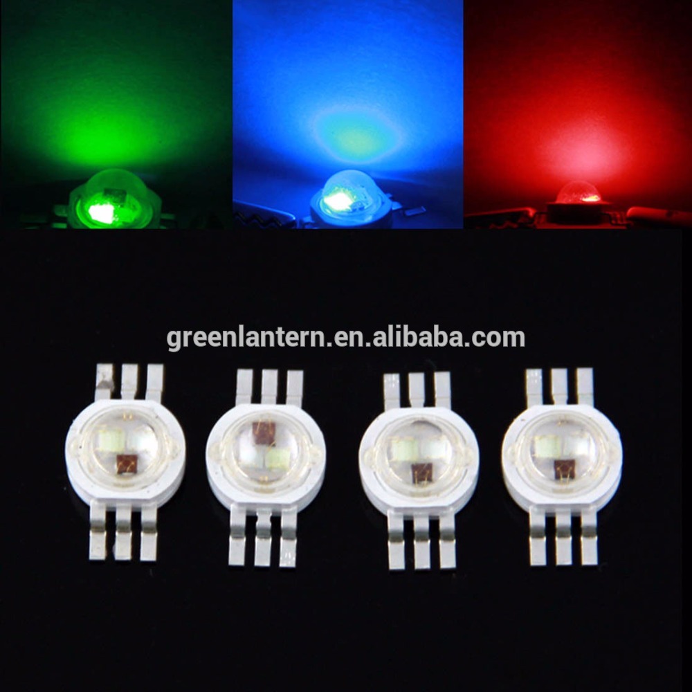 3 in 1 3w rgb hight power led 6pins 3w rgb led diode full color 3 watt led diodes