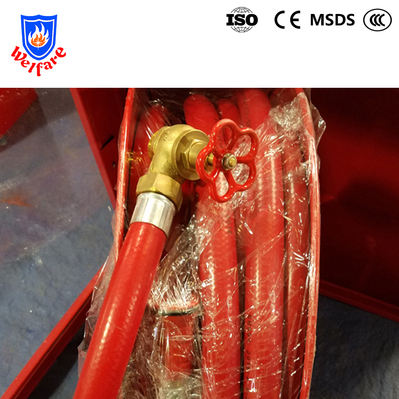 wall mount fire hose reel steel cabinet