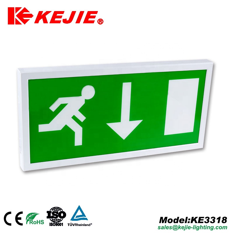 High quality 8W tube recessed luminous fire safety emergency exit sign