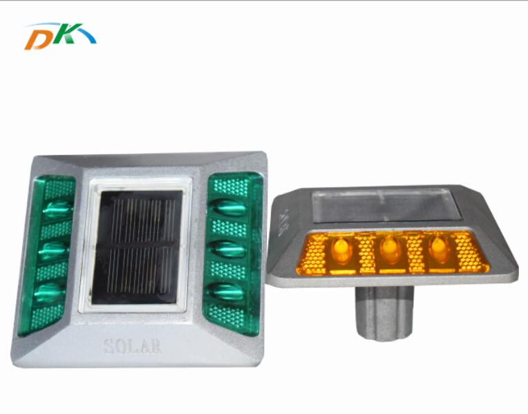 DK LED  aluminum Solar Panel LED Warning traffic safety road stud cat eyes light