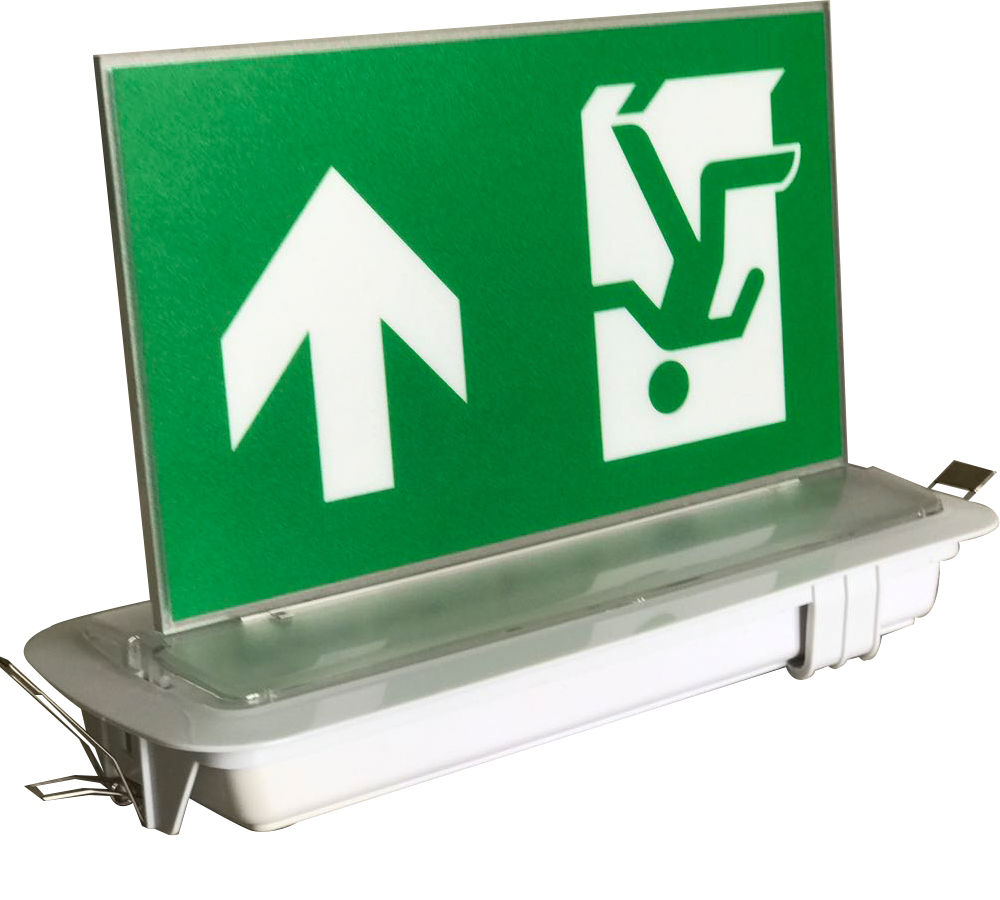 Ceiling Recessed Maintained 3W LED Emergency Exit Sign Light