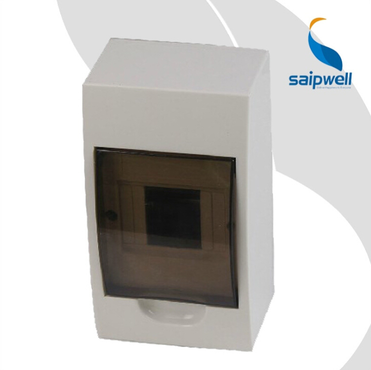 SAIP/SAIPWELL Hot Sales 90*140*60mm 2 Ways Electric Transparent PC Surface Mounted Power Distribution Board