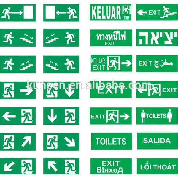 Wholesale IP30 AC85-265V 3W Self-luminous Exit Sign