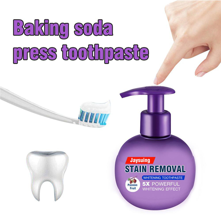 Baking Soda Press Remove Stain Whitening Toothpaste Fight Gums Toothpaste Fruit flavor