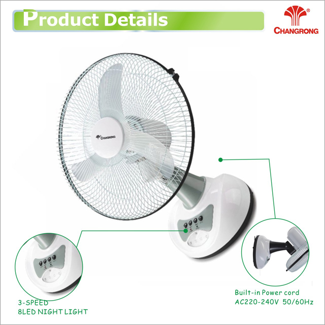 16 inch rechargeable table fan with 6V battery