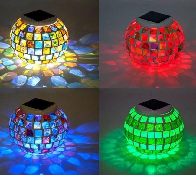 Glass Solar Table Light Waterproof Glass Ball Led Light With Color For Outdoor Garden/Lawn /Yard/bar