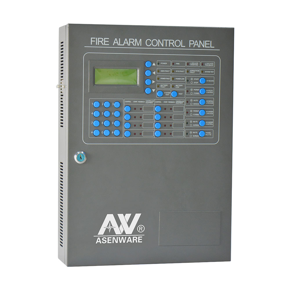 Fire fighting system panel adressable control panel fire alarm 2 wire bus system