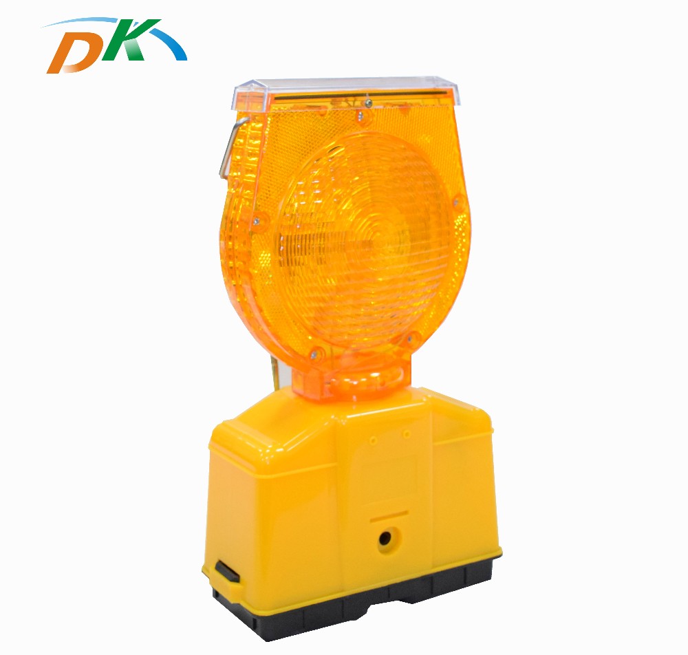 DK Solar Rechargeable Barricade Warning Light Traffic Signal Flashing Light