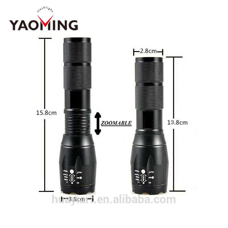 LED Tactical Flashlight, T6 Handheld Flashlights Portable Adjustable Focus Zoom Waterproof 5 Modes Flashlight Torch For Cycling