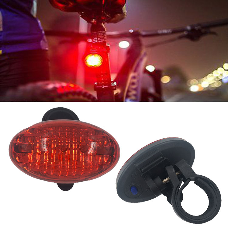 Bicycle Accessories Red LED Bike Safety Warning Tail Light