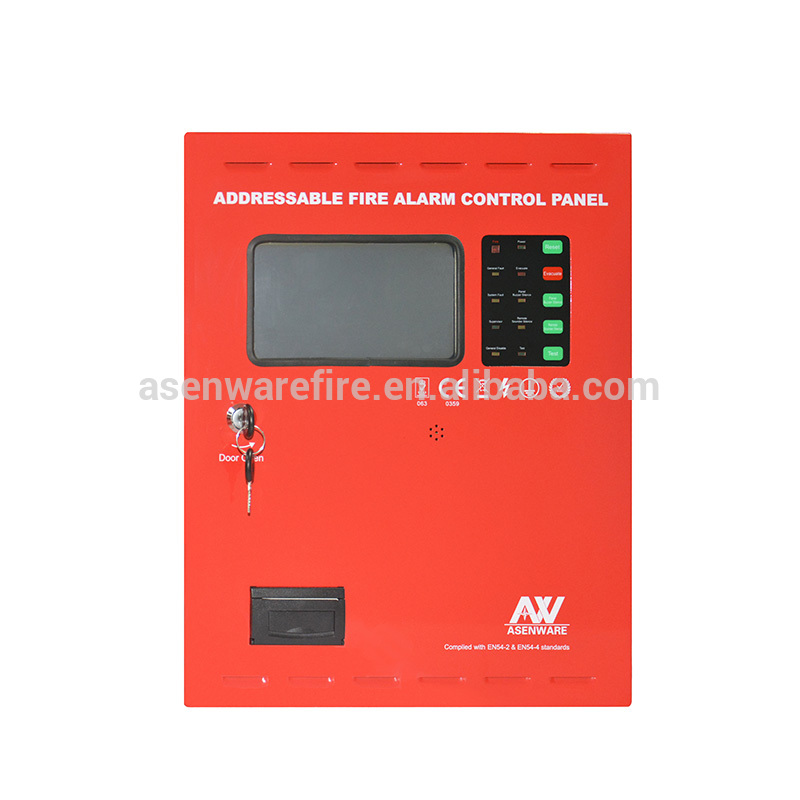 Touch screen LCD display addressable fire alarm control panels AW-FP100