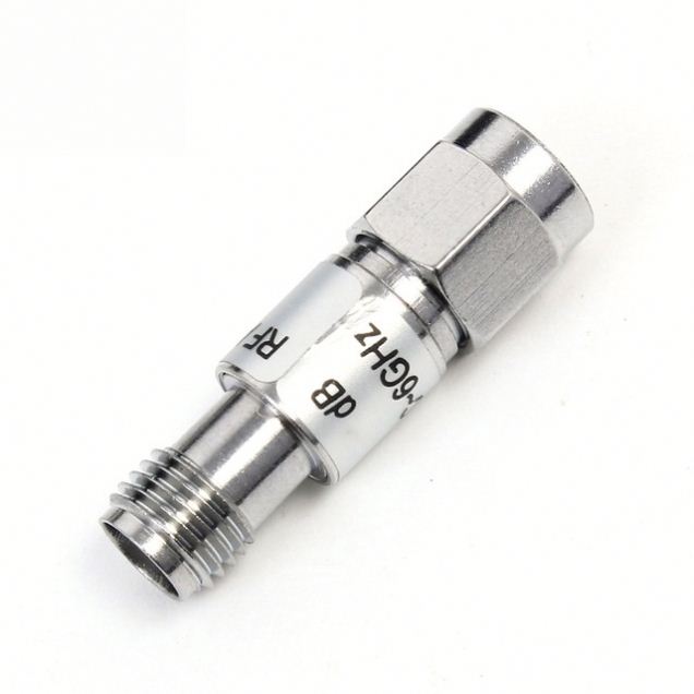 2W 50ohm SMA Coaxial Fixed Attenuators DC-6 GHz 20dB JK Frequency Fixed Connector
