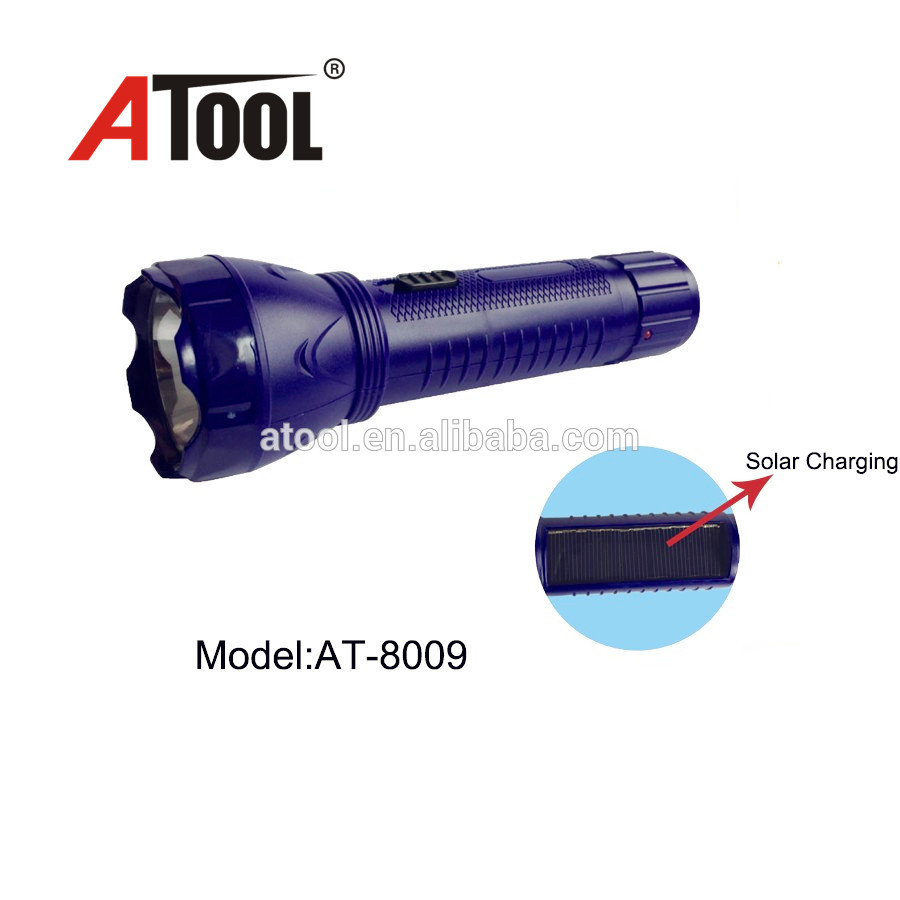 ATOOL 0.5w/1w solar torch, led rechargeable flashlight with solar charging