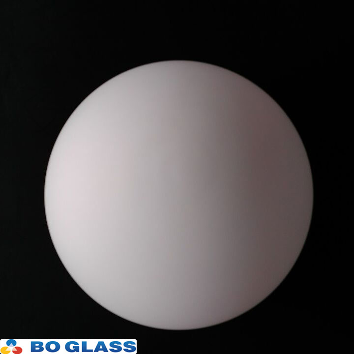 150mm Customized Frosted Round Opal White Glass Globe