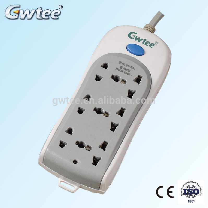 Good Price Custom 220-250V 10A 2500W GT-N81 micro usb wall charger extension socket