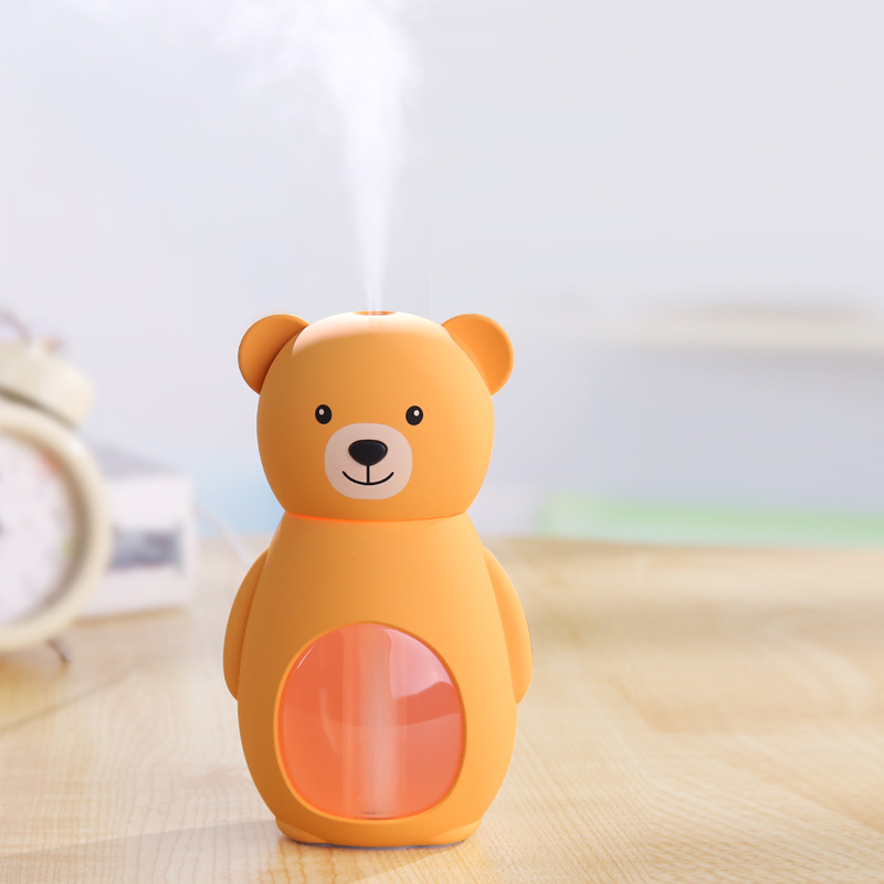 Cute mini portable bear easy home usb air cool mist ultrasonic humidifier for baby