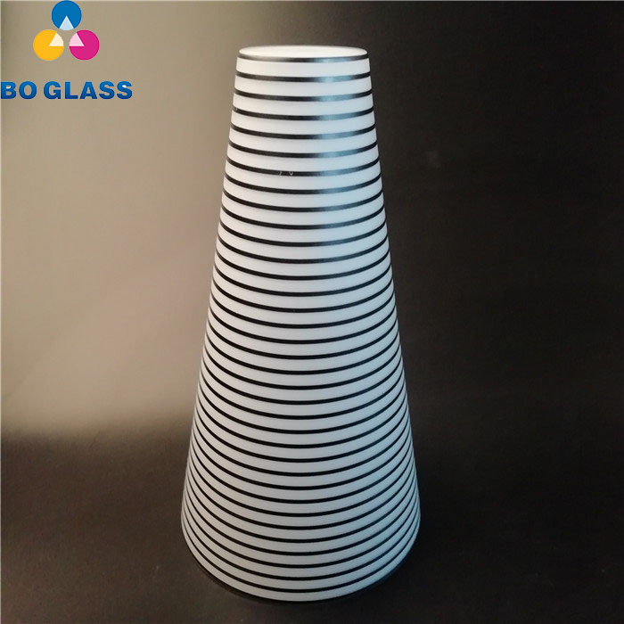 Excellent Quality Hand Blown Customized Frosted Cylinder Glass Lamp Shade