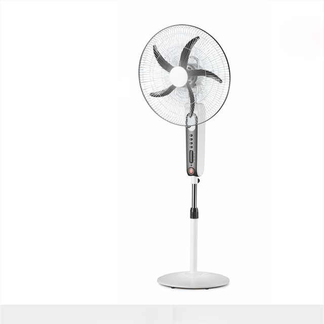 AC DC 16inch rechargeable standing fan solar charge