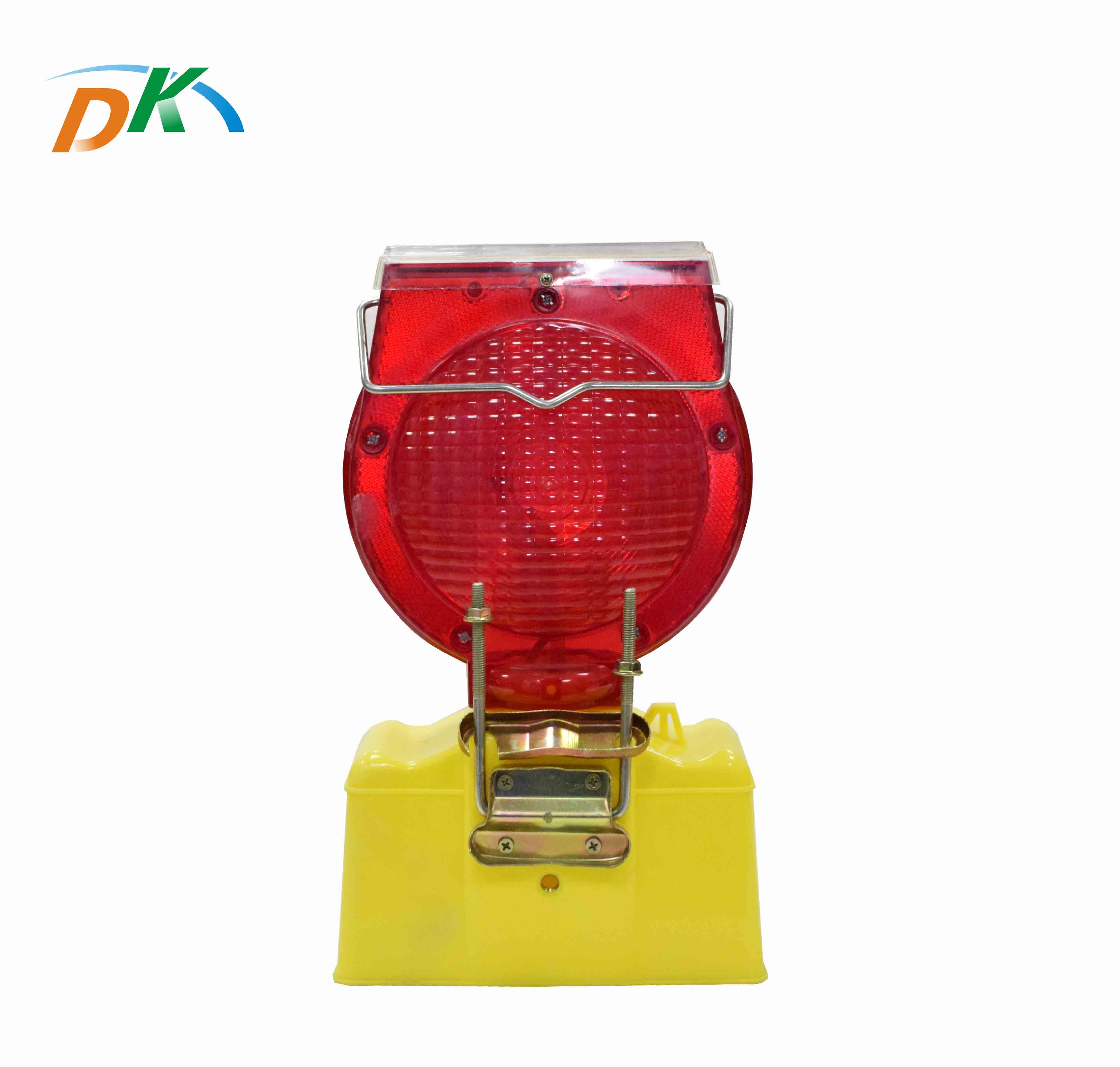 DK Amber Color Solar Panel Traffic Security Warning Lamp Barrier Light