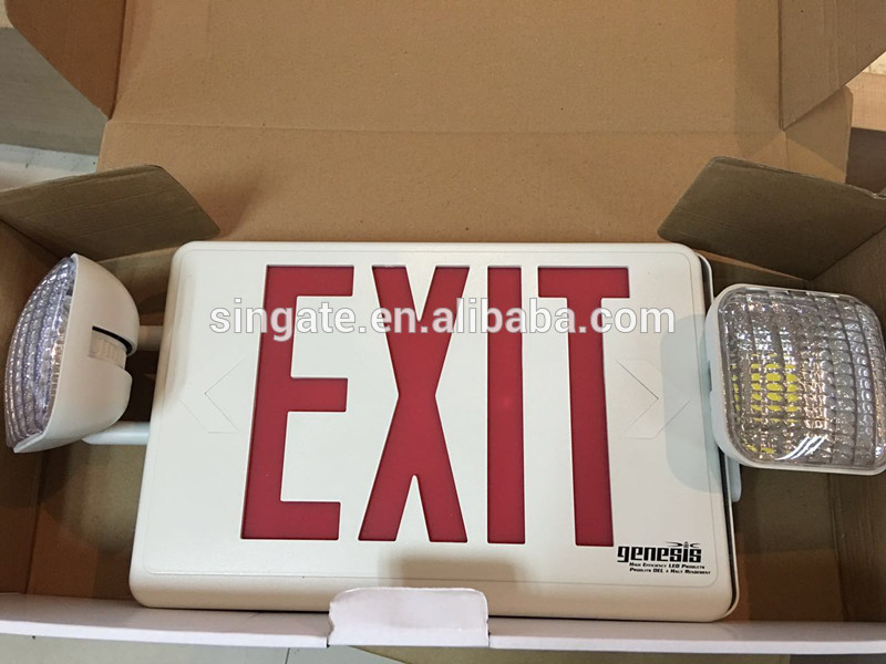 USA market and Canada market emergency led emergency light rechargeable NI-CD battery LED EXIT sign