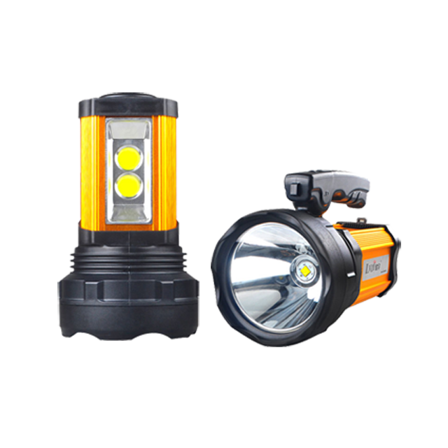 rechargeable searchlight with spotlight 10W T6 LED+2 pcs COB LED