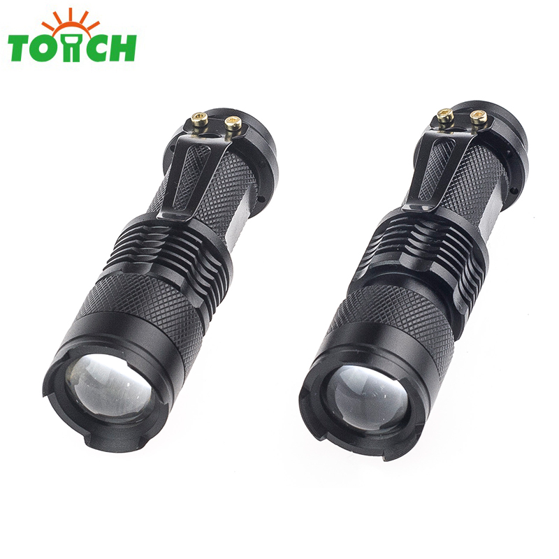 mini pocket lamp XML T6 zoomable UV led torch light rechargeable hand light for night