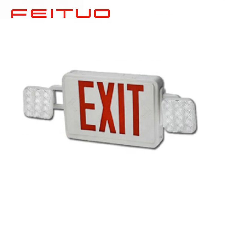 Hot sale wall-mounted safety combo led exit emergency light