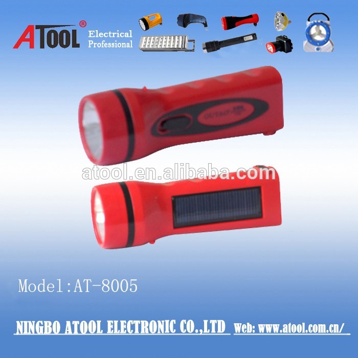 0.5w+6led solar led flashlight