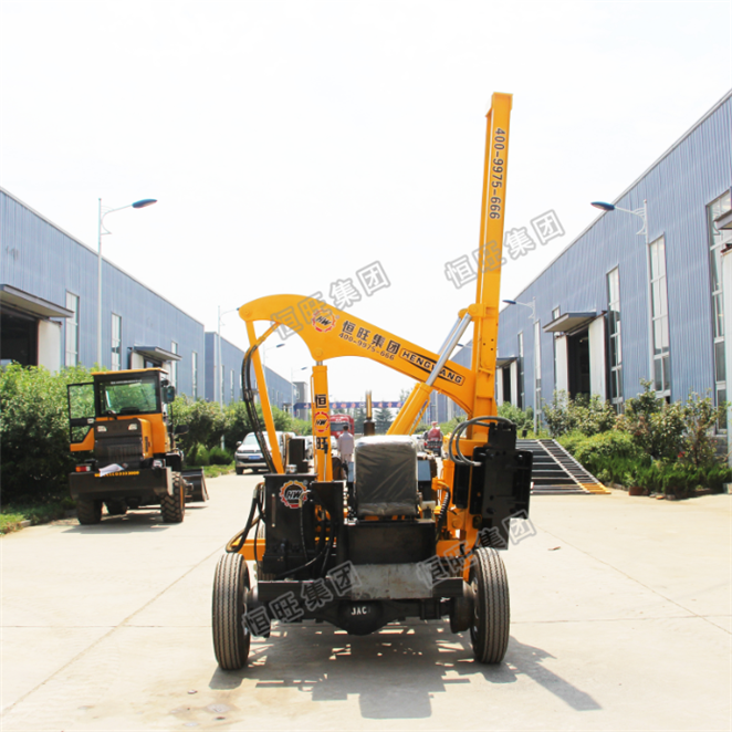 Jining Hengwang Hydraulic system pile driver with hammer and extractor for ramming and pulling
