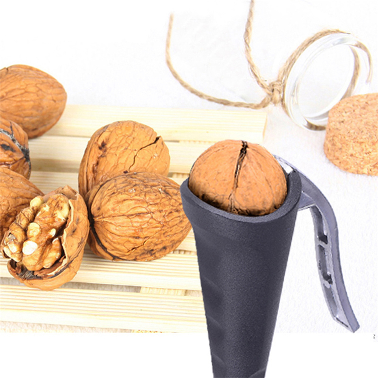 Open Walnut Nutcracker Peeled Walnut Shell Pliers Nut Cracker Funnel Frosted Grip Pliers Clamp Kitchen Tool