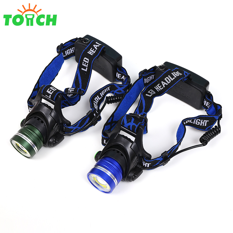 Factory supply led dual light headlamp Bright COB head torch for outdoor hunting