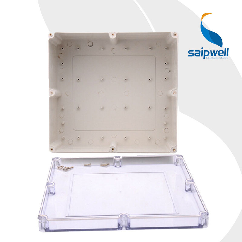 Share SAIPWELL Y IP66 SP-F34T Clear Plastic Wall Mount Economic Type Electrical Junction Outdoor Use Injection Distribution