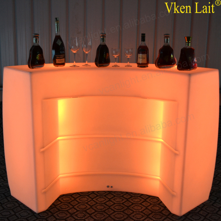 Plastic durable waterproof movable bar counter for wedding