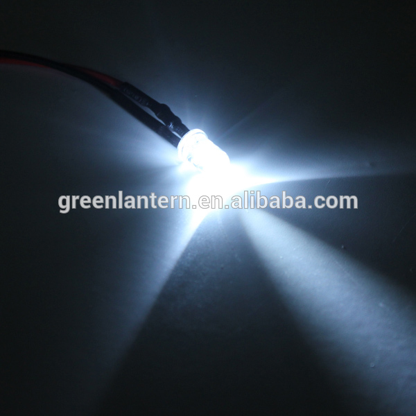 green 10mm 3mm 5mm 12V DC LED Water Clear 10cm 20cm prewired led light emitting diode price