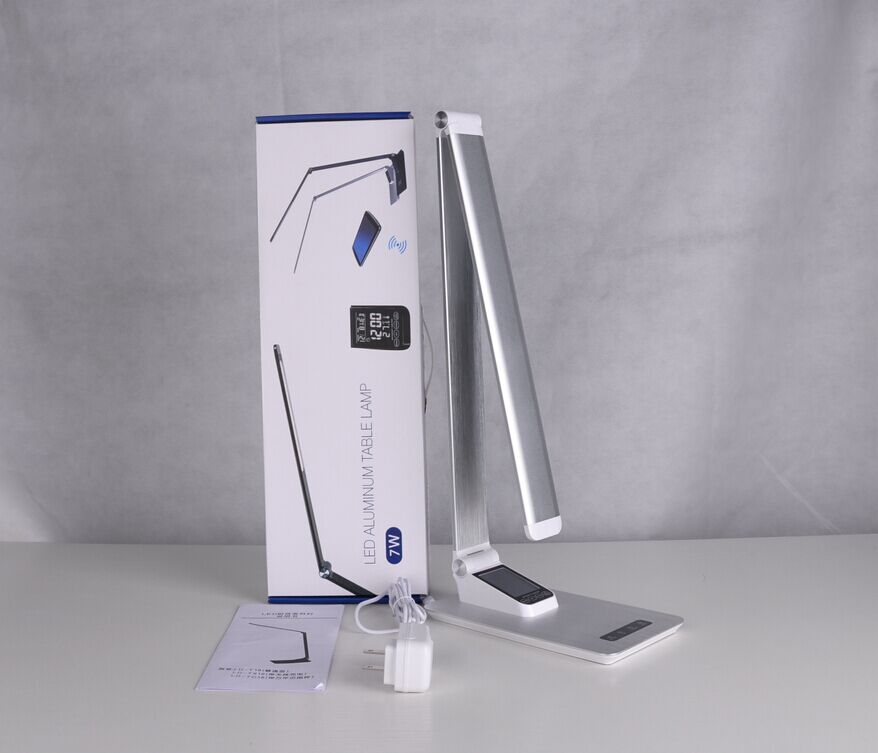 Foldable reading light rechargeable eye protection study office desk led lamp with lcd display