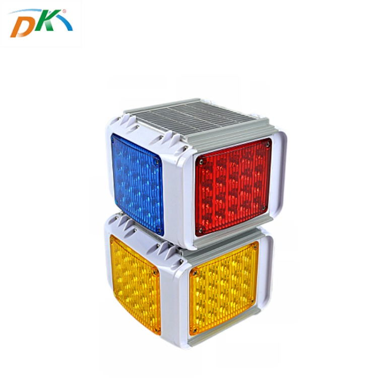 DK led waterproof outdoor solar traffic warning strobe flashing light