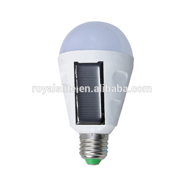 LED Solar Emergency Bulb 7 watt indoor lighting  battery 2200mah