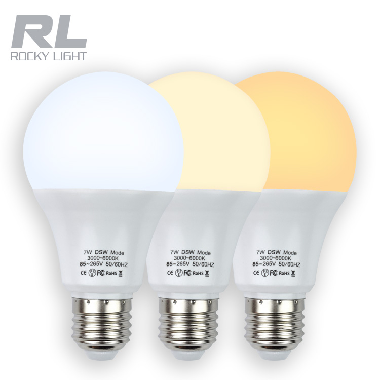 New Smart Light Bulb E27 Dimmable  Bulb Color Changing 3 color bulb
