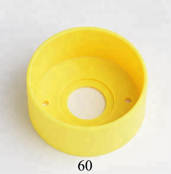 XB2-EB60 22mm Dia Push Button Switch lamp Outer Diameter 60mm yellow Plastic Circle Protective round Housing Guard Cover