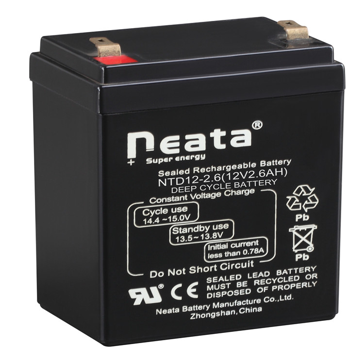 Neata 6-dzm-12 12v 2.6ah batteries cycle deep solar battery for cctv