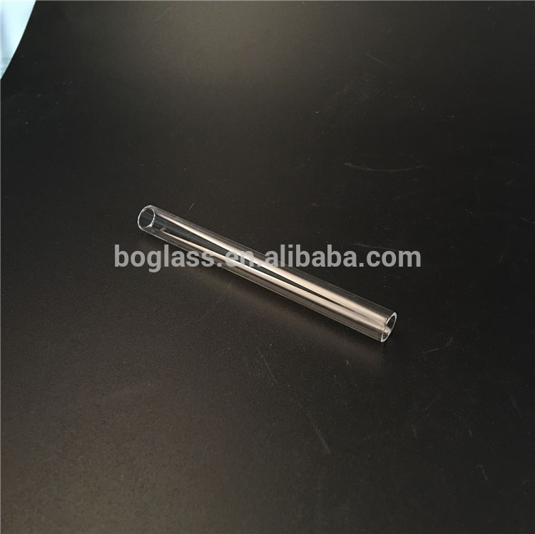 high quality 10mm diameter straight and bent clear glass straw for beverage