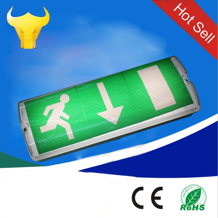 IP65 4w Rechargeable emergency exit light led Bulkhead emergency light