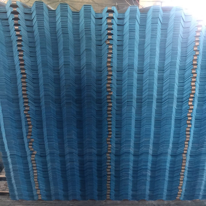 factory supply 0.7mm blue PVC tube settler media lamella plate sheet