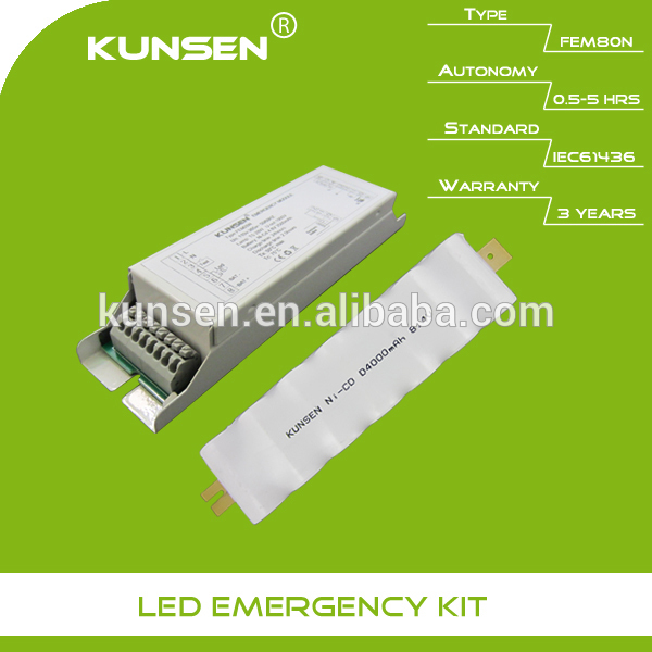 Emergency power pack for T5/T8 fluorescent lamp