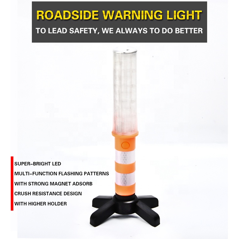 Roadside Emergency Magnetic Strobe LED Road Flares Flashing Warning Light