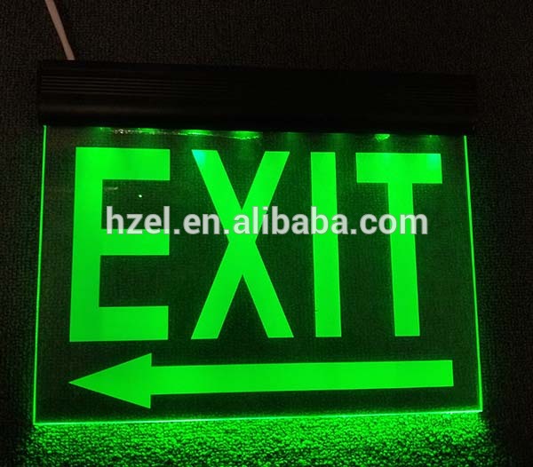 Green/Red Rechargeable Battery Backup Emergency Exit Lighting